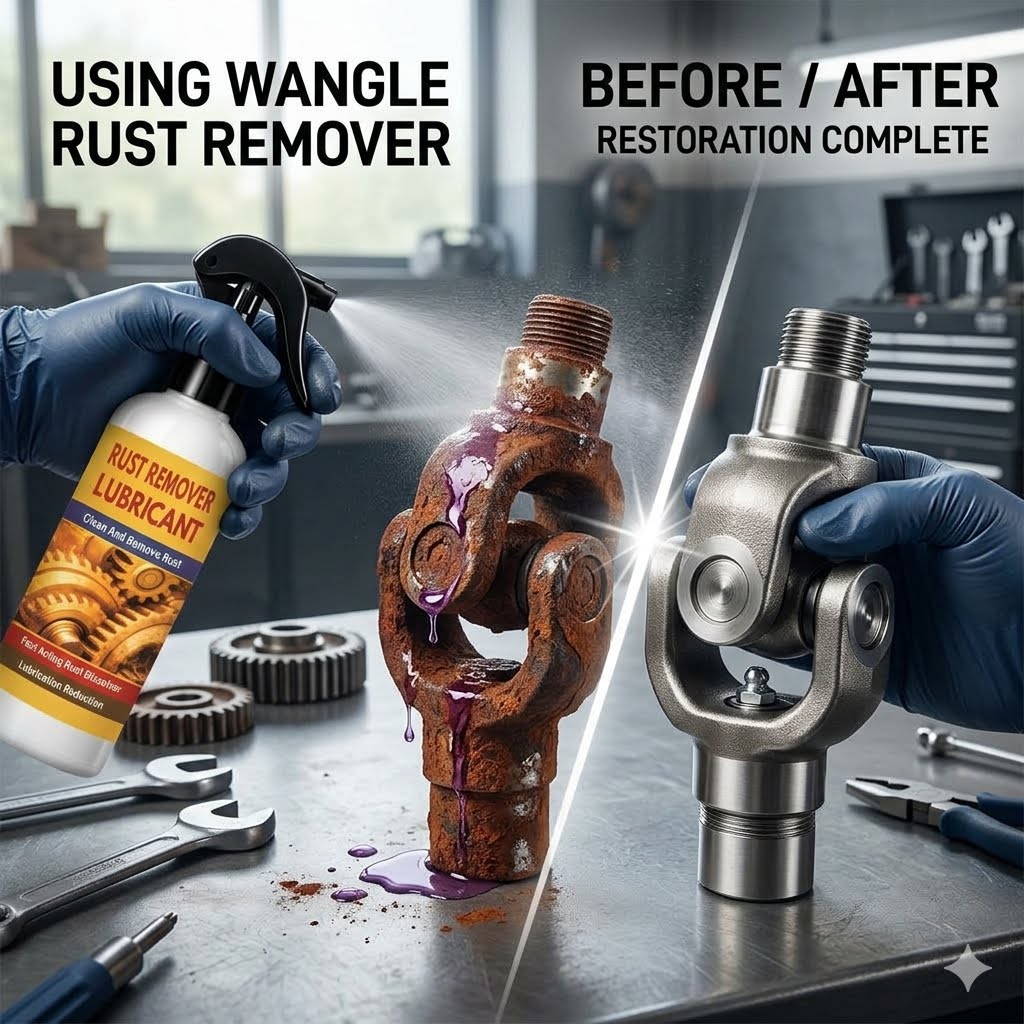 YASHMAN Heavy-Duty Rust Remover & Anti-Rust Lubricant Spray (100ml) | Fast-Acting Multi-Purpose Derusting Spray for Cars, Bikes, Jammed Nuts, Bolts, Hinges & Garden Tools | Corrosion Inhibitor