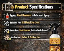 YASHMAN Heavy-Duty Rust Remover & Anti-Rust Lubricant Spray (100ml) | Fast-Acting Multi-Purpose Derusting Spray for Cars, Bikes, Jammed Nuts, Bolts, Hinges & Garden Tools | Corrosion Inhibitor