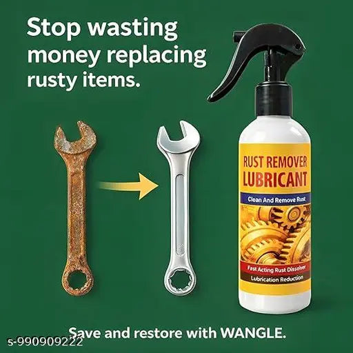 YASHMAN Heavy-Duty Rust Remover & Anti-Rust Lubricant Spray (100ml) | Fast-Acting Multi-Purpose Derusting Spray for Cars, Bikes, Jammed Nuts, Bolts, Hinges & Garden Tools | Corrosion Inhibitor